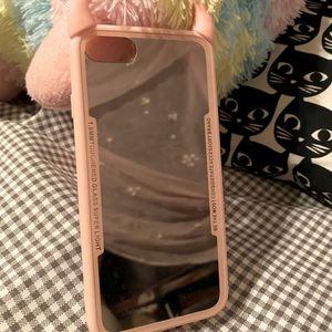I phone 8 Mirror phone case with horns